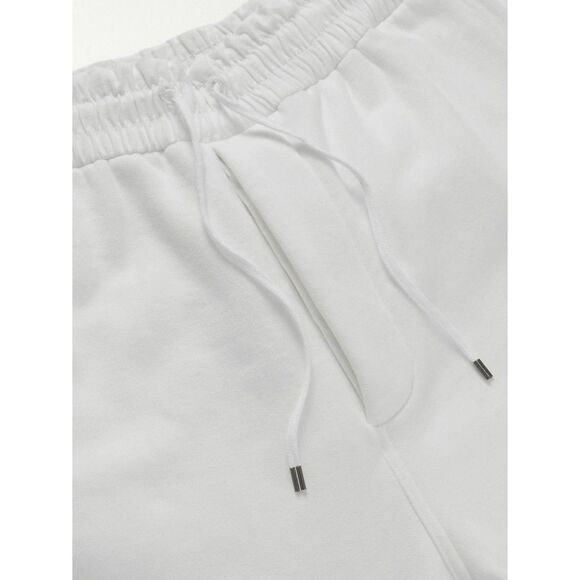 SAINT LAURENT Wide-Leg Cotton-Jersey Sweatpants White Size Medium $1,480 - Picture 2 of 10